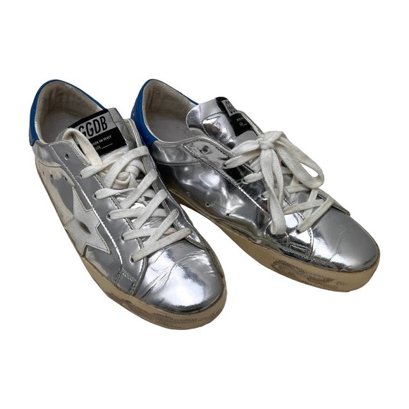 Golden Goose Shoes - Golden Goose Authenticated  Superstars Exclusive Skater Silver Sneakers …